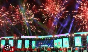 Pesta Kembang Apa mewarnai Penutupan Perprov Jatim VIII di GOR Mojosari Mojokerto