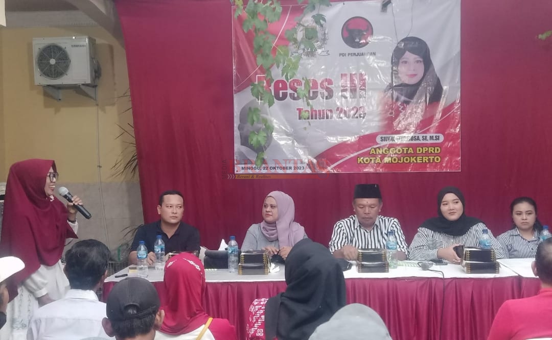 Anggota DPRD Kota Mojokerto Silvia Elya Rosa SE MM Saat mengelar RESES Untuk Menyerap Aspirasi Masyarakat