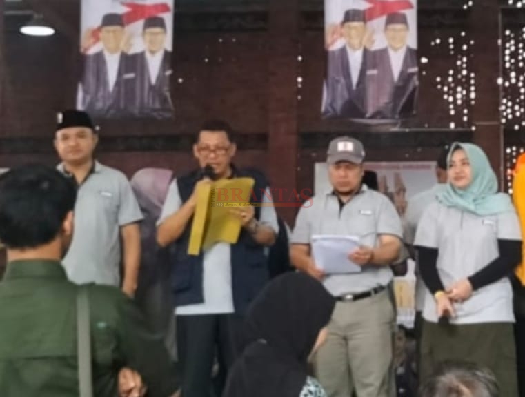 Para Ketua Parpol yang tergabung di Koalisi Tim Kampanye Pemenangan AMIN Kabupaten Mojokerto saat melakukan Deklarasi