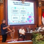 Pj Wali Kota Mojokerto Moh. Ali Kuncoro STTP saat menyampaikan sambutan dan arahannya saat membuka acara Monitoring dan Evaluasi Daerah