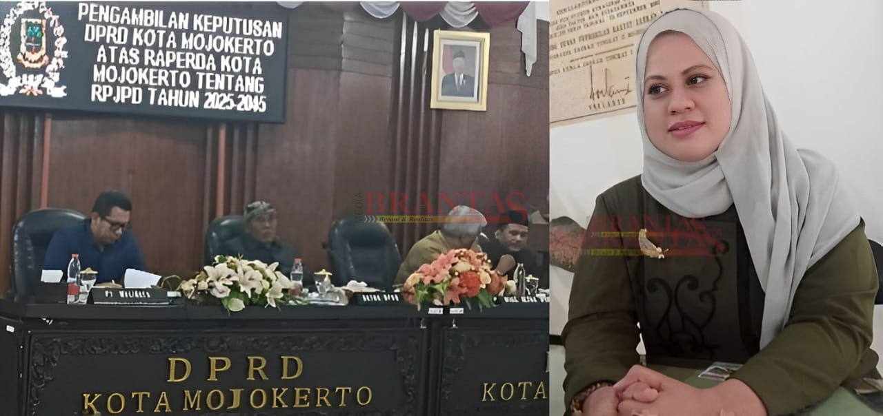 PJ. Walikota Mojokerto Ali Kuncoro STTP bersama Pimpinan Dewan ( kanan) Anggota Komisi II DPRD Kota Mojokerto Silvia Elya Rosa SE MM