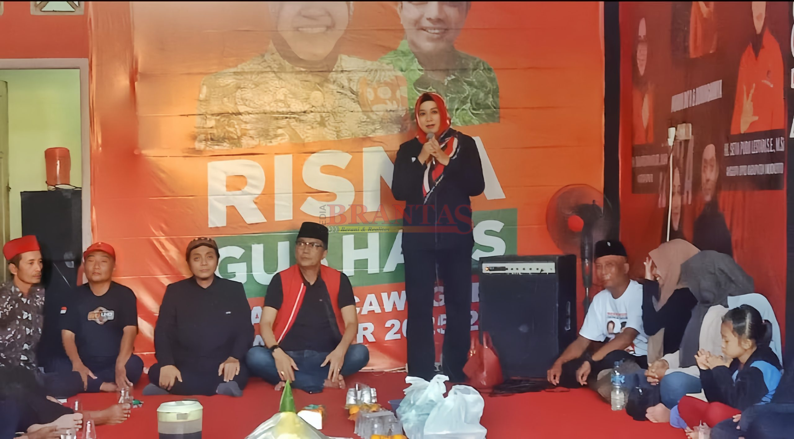 Pembina Relawan Muda Mudi Setia Hj. Setia Puji Lestari SE, M.Si saat menyampaikan sambutannya