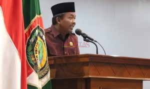 Juru Bicara F- PKB DPRD Kabupaten Mojokerto M. Agus Fauzan saat membacakan Pendapat Akhir persetujuan F- PKB atas R - APBD 2025