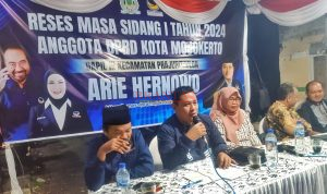 Wakil Ketua DPRD Kota Mojokerto dari Fraksi Nasdem Arie Hernowo saat mengadakan RESES Tahap I Tahun 2024 Menyerap Aspirasi Masyarakat