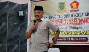 Anggota DPRD Kota Mojokerto dari PARTAI GERINDRA, H.Sugiyanto, SH saat mengelar RESES Tahap I Tahun 2025