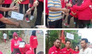 Ketua Fraksi PDI-Perjuangan DPRD Kabupaten Mojokerto Hj. Setia Puji Lestari Bersama PAC Sooko Tanam Bibit Pohon Sukun