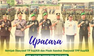 TEBO - Bupati Tebo Hadiri Sertijab dan Pisah Sambut Danyonif TP 844 KB 1