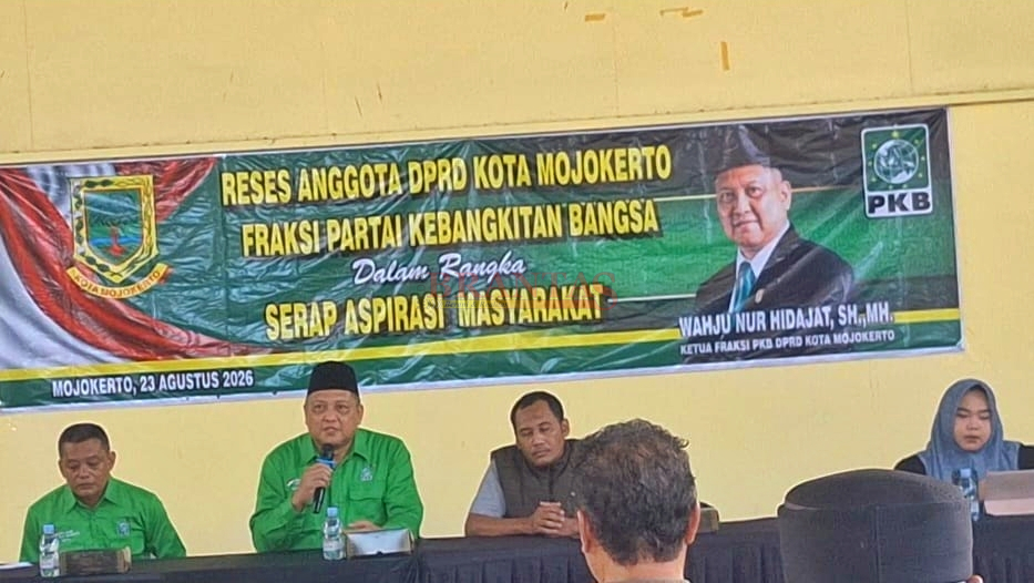 Ketua Fraksi PKB DPRD Kota Mojokerto H. Wahju Nur Hidajat, SH, MH, Saat Mengelar RESES Tahap II 2026